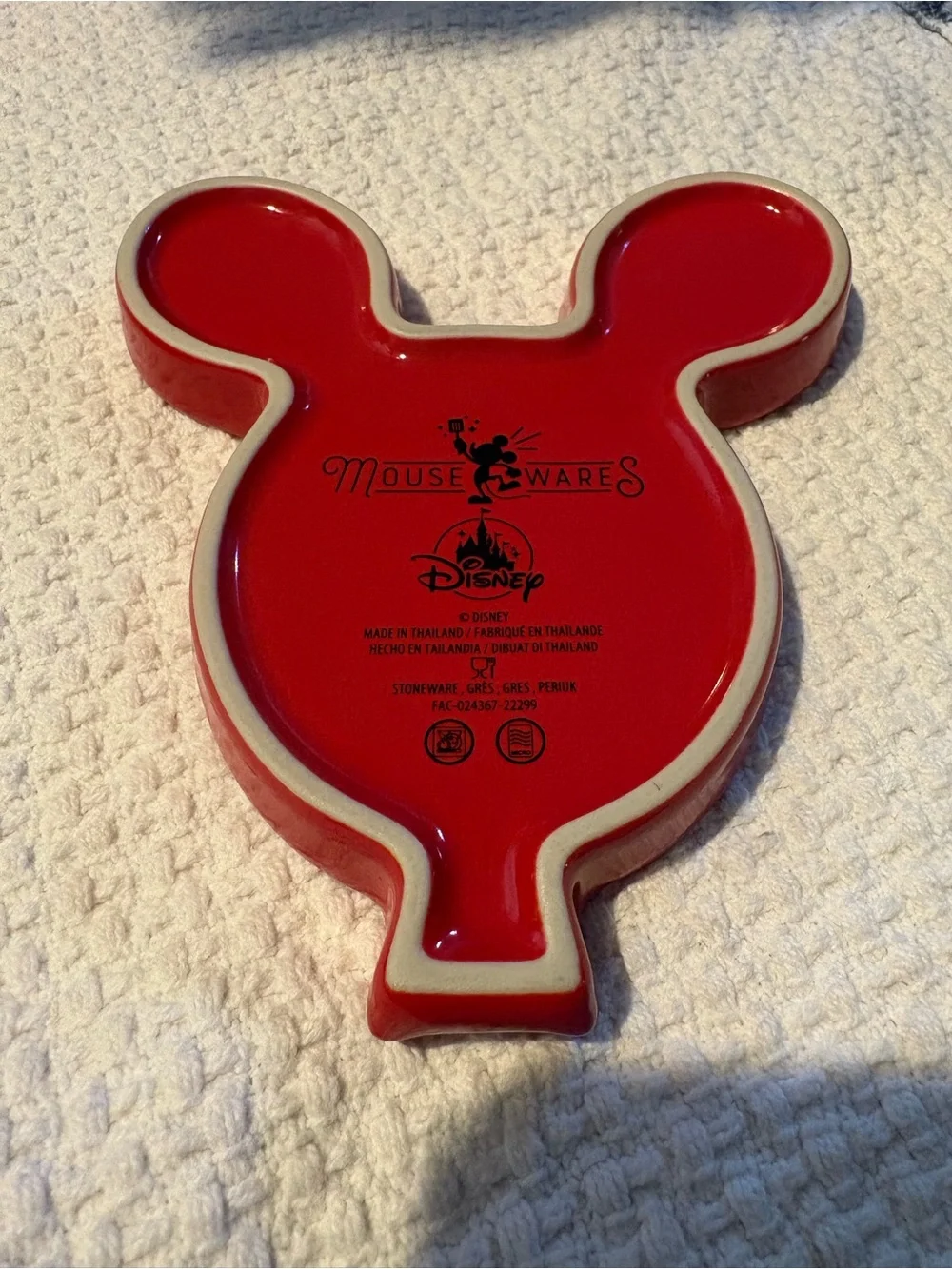 Disney Red Mickey Mouse Shaped Serving Tray